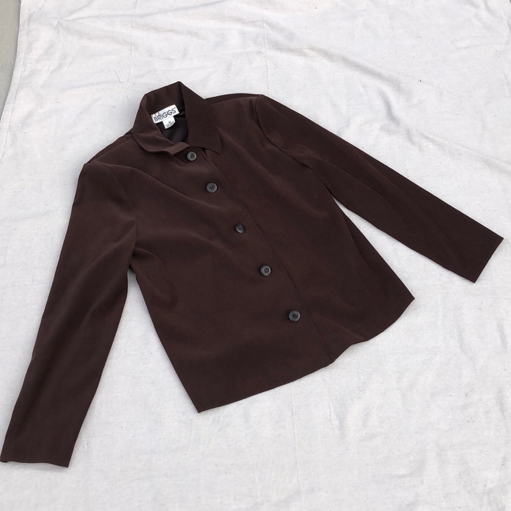 vintage brown suede button up